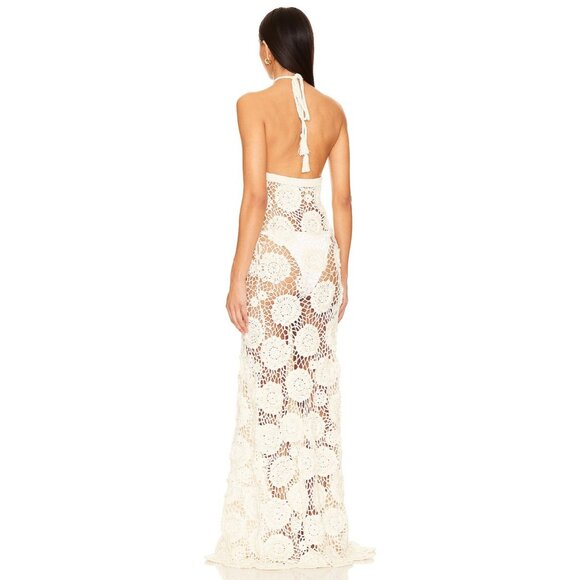 Tularosa Cream Crochet Maxi Dress - Picture 4 of 5